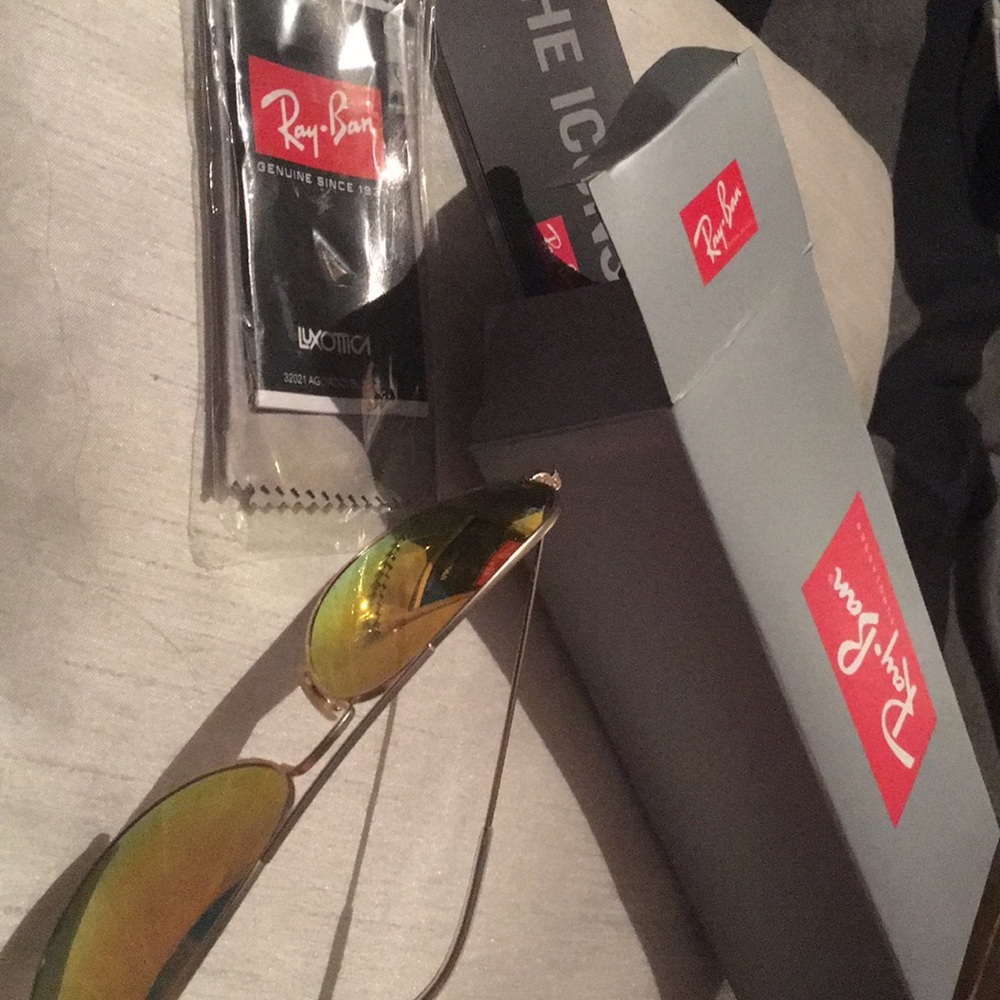 Orange Aviator Ray-Ban Sunglasses